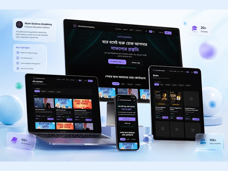 Atom — Online Learning & Book Store Platform